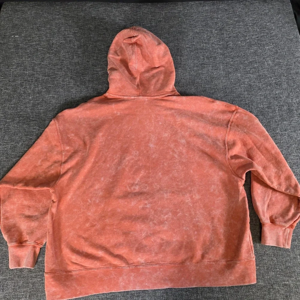 Jordan Flight Essentials Oversized Hoodie Orange Acid Wash DX0442-812 Mens L
